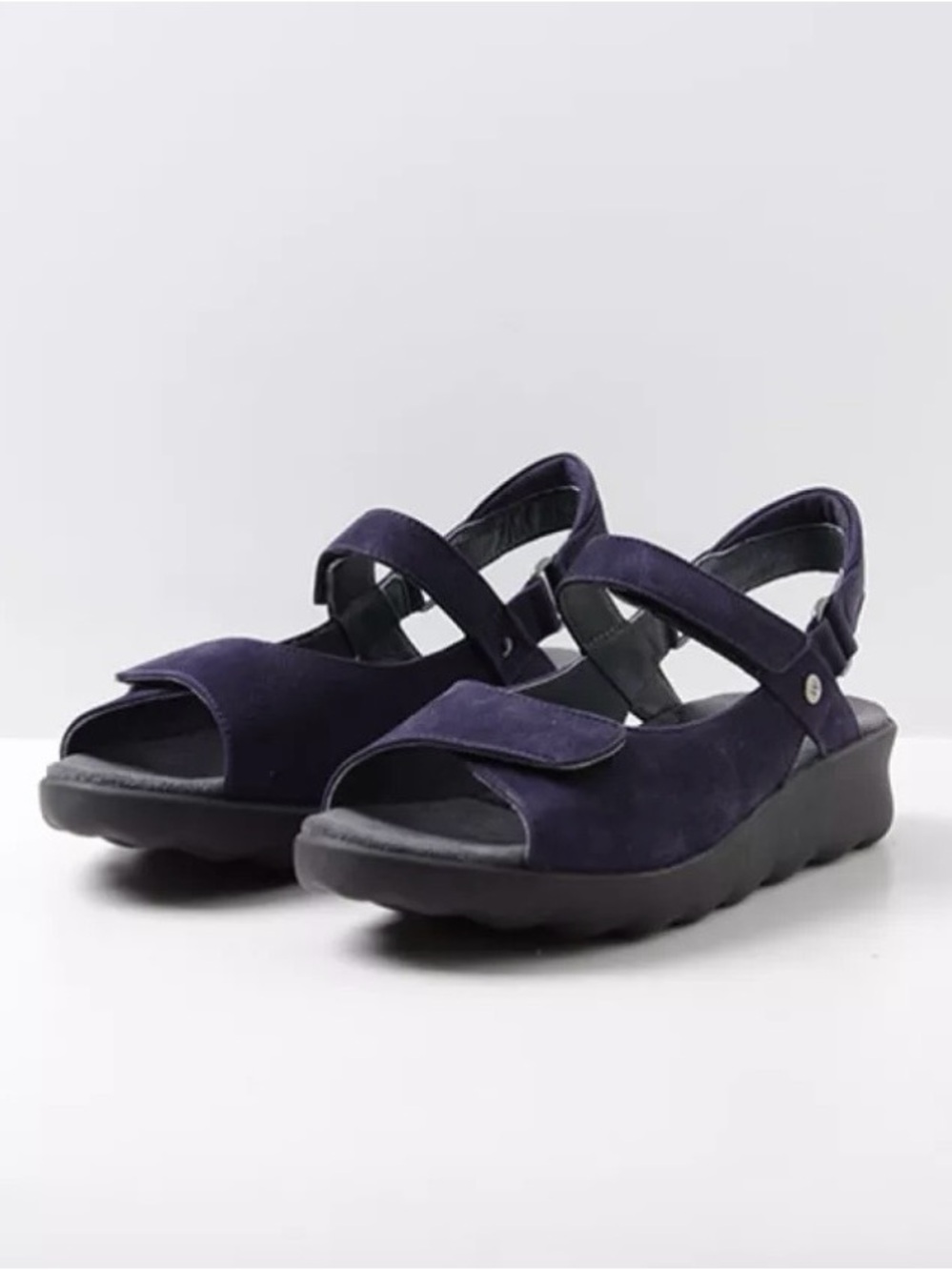 Wolky Women's Navy Suede Comfort Sandals